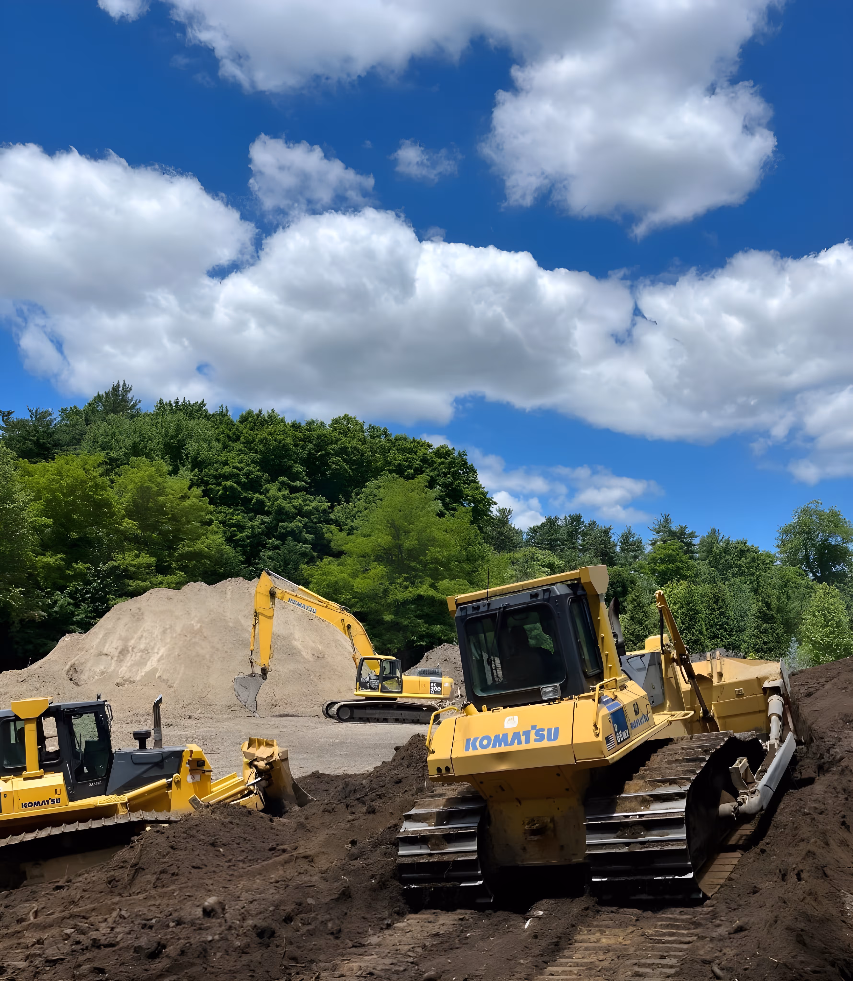 D.C. Crane excavating equipment working in Babylon