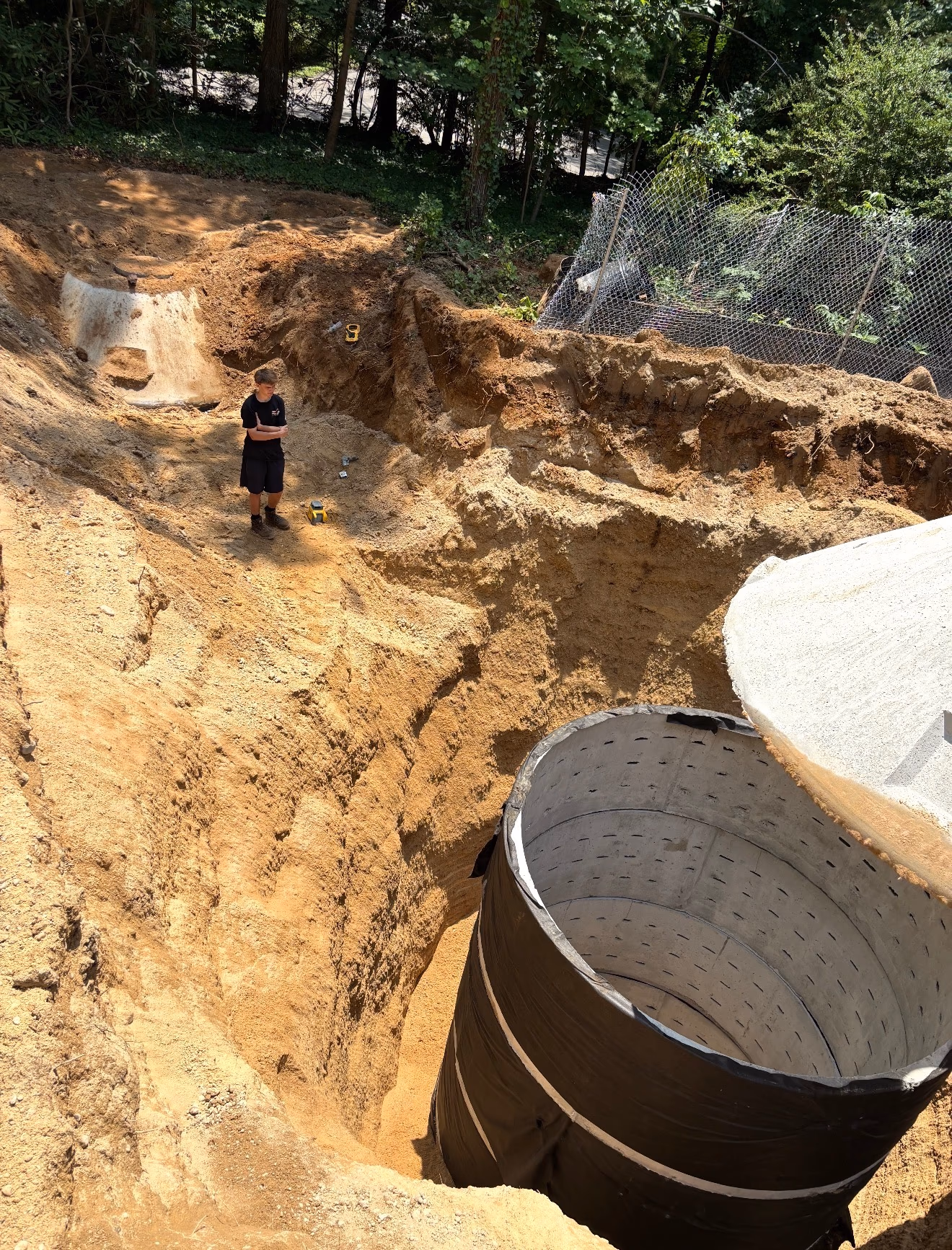 D.C. Crane Service performing Drainage on Long Island, NY
